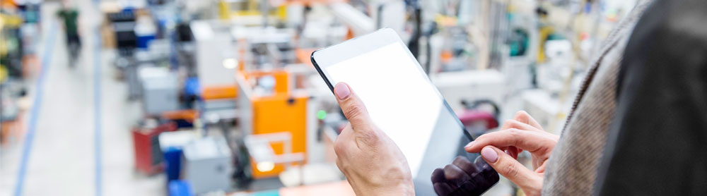 Manufacturing factory using BPS solutions on mobile device to increase efficiency
