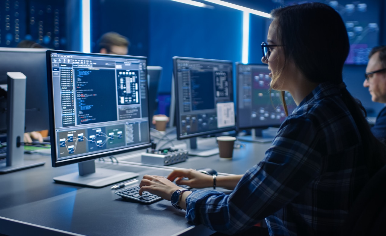 security experts working in control room