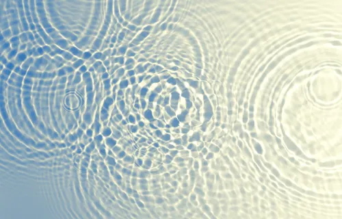 rings on water representing connections made by AI