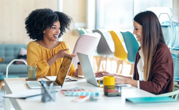 consultants discussing business