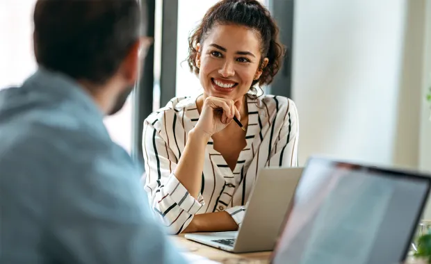 two consultants meeting together
