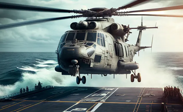 military helicopter landing