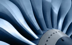 zoomed in view of a turbine