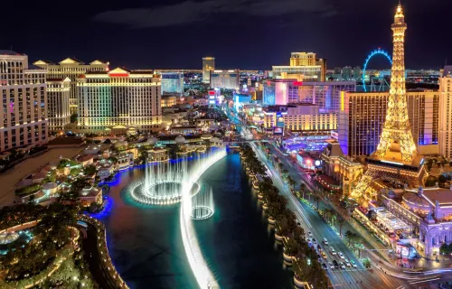 Las Vega skyline at night