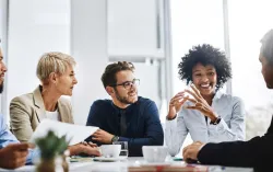 business people talking in a meeting