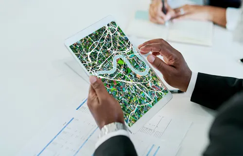 tablet with location data