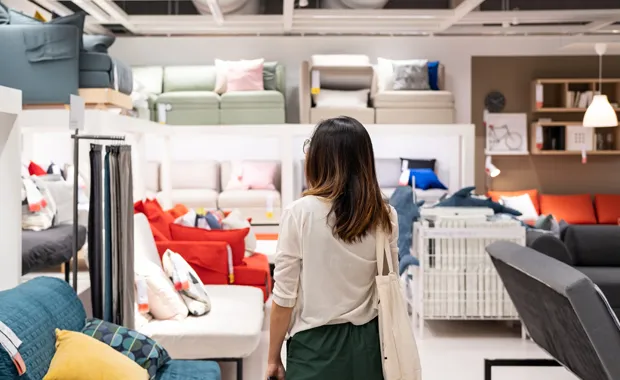 person shopping for furniture