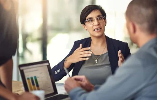 Professionals on discussion