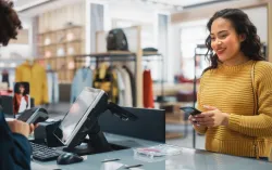 Woman making payment